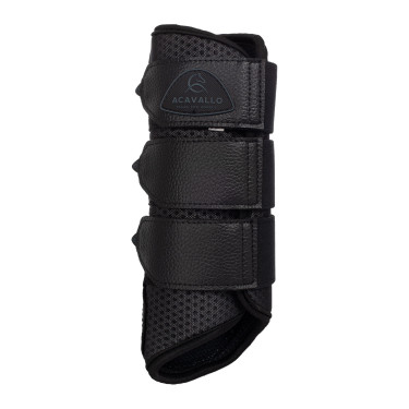 Paraglomi posteriori in neoprene traforato con triplo velcro Acavallo Nero