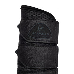 Paraglomi posteriori in neoprene traforato con triplo velcro Acavallo Nero