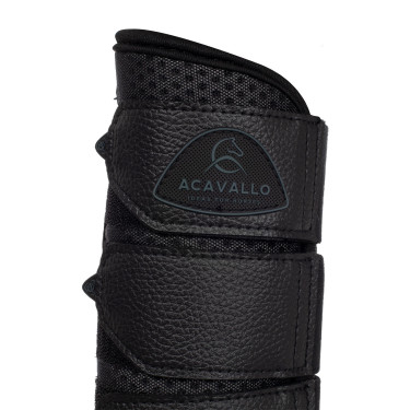Paraglomi posteriori in neoprene traforato con triplo velcro Acavallo Nero