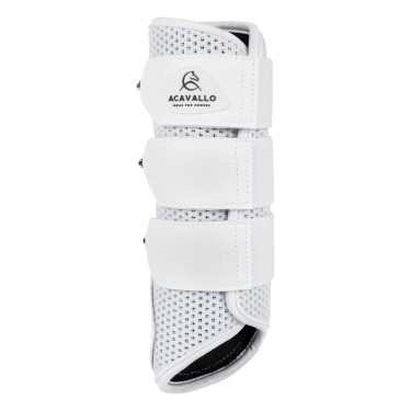 Paraglomi posteriori in neoprene traforato con triplo velcro Acavallo Bianco