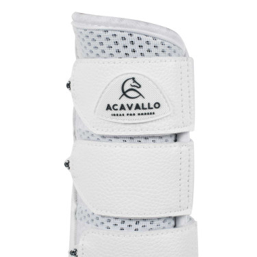 Paraglomi posteriori in neoprene traforato con triplo velcro Acavallo Bianco