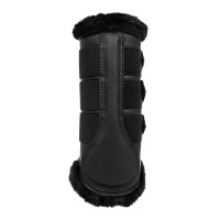 Paraglomi posteriori in cuoio sintetico con triplo velcro Acavallo Nero Paraglomi posteriori in cuoio sintetico con triplo velcro Acavallo Nero