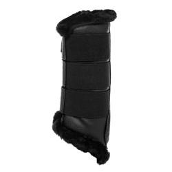 Paraglomi posteriori in cuoio sintetico con triplo velcro Acavallo Nero