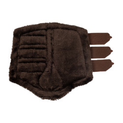 Paraglomi posteriori in cuoio sintetico con triplo velcro Acavallo Marrone scuro Paraglomi posteriori in cuoio sintetico con triplo velcro Acavallo Marrone scuro