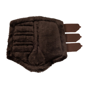 Paraglomi posteriori in cuoio sintetico con triplo velcro Acavallo Marrone scuro Paraglomi posteriori in cuoio sintetico con triplo velcro Acavallo Marrone scuro