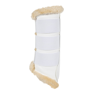 Paraglomi posteriori in cuoio sintetico con triplo velcro Acavallo Bianco