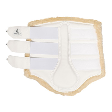 Paraglomi posteriori in cuoio sintetico con triplo velcro Acavallo Bianco