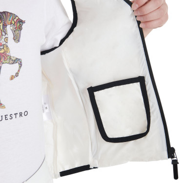 Gilet tecnico per bambini Equestro Bianco