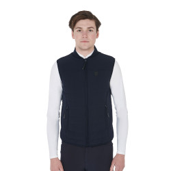 Gilet da uomo in tessuto tecnico traspirante Flam Equestro Marina Blu marino