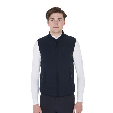Gilet da uomo in tessuto tecnico traspirante Flam Equestro Marina Blu marino