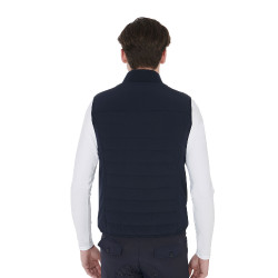 Gilet da uomo in tessuto tecnico traspirante Flam Equestro Marina Blu marino