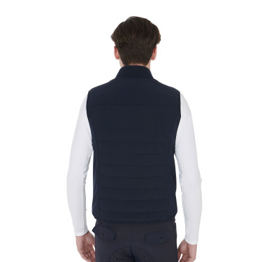 Gilet da uomo in tessuto tecnico traspirante Flam Equestro Marina Blu marino