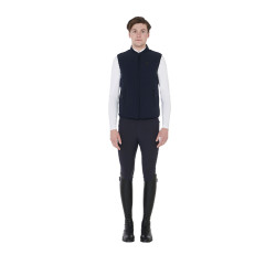 Gilet da uomo in tessuto tecnico traspirante Flam Equestro Marina Blu marino