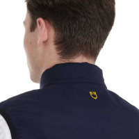 Gilet da uomo in tessuto tecnico antivento Equestro Marina Blu marino Gilet da uomo in tessuto tecnico antivento Equestro Marina Blu marino