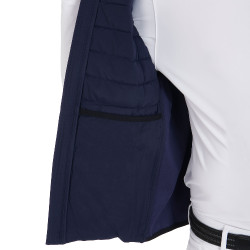 Gilet da uomo in tessuto tecnico antivento Equestro Marina Blu marino