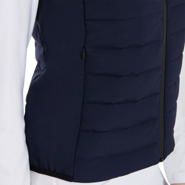 Gilet da donna in tessuto tecnico antivento Equestro Marina Blu marino
