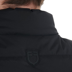 Gilet in tessuto stretch con patch in silicone da uomo Equestro Nero