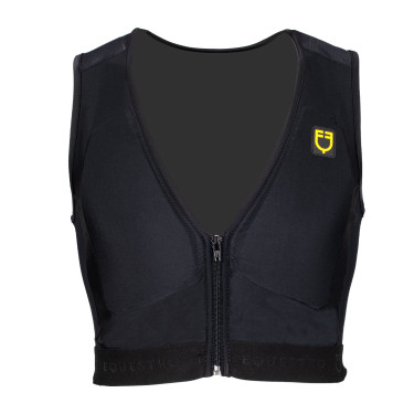 Gilet di protezione livello 2 con petto imbottito unisex Equestro Nero