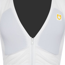 Gilet di protezione livello 2 con petto imbottito unisex Equestro Bianco Gilet di protezione livello 2 con petto imbottito unisex Equestro Bianco
