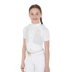 Gilet di protezione livello 2 con petto imbottito per bambini Equestro Bianco