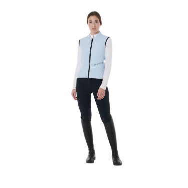 Gilet aderente in tessuto tecnico da donna Equestro Azzurro cielo Blu