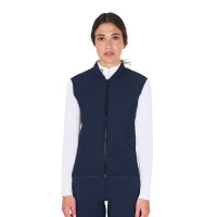 Gilet aderente in tessuto tecnico da donna Equestro Nero
