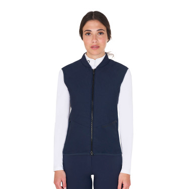 Gilet aderente in tessuto tecnico da donna Equestro Blazer marine Blu marino