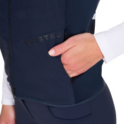 Gilet aderente in tessuto tecnico da donna Equestro Blazer marine Blu marino