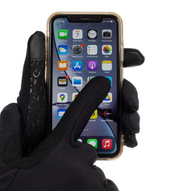 Guanti unisex in pile Bormio Equestro Nero