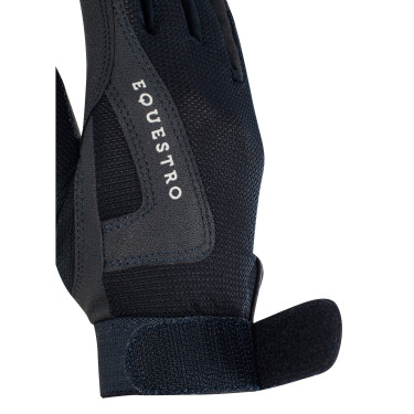 Guanti da bambino Sunny in tessuto tecnico Equestro Marina Blu marino