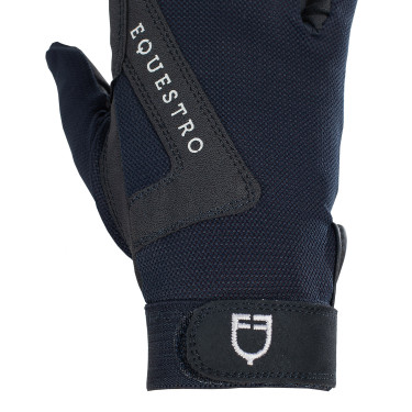 Guanti in tessuto tecnico Sunny Equestro Marina Blu marino
