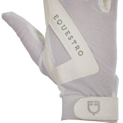 Guanti in tessuto tecnico Sunny Equestro Bianco
