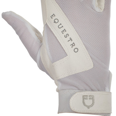 Guanti in tessuto tecnico Sunny Equestro Bianco
