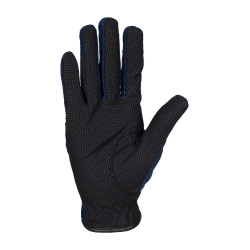 Guanti in tessuto tecnico con logo multicolore Equestro Marino / bianco Blu
