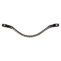 Frontalino in cuoio di vitello con cristalli a forma di stella Acavallo Nero / trasparente Frontalino in cuoio di vitello con cristalli a forma di stella Acavallo Nero / trasparente