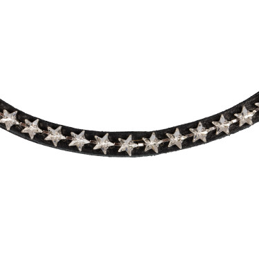 Frontalino in cuoio di vitello con cristalli a forma di stella Acavallo Frontalino in cuoio di vitello con cristalli a forma di stella Acavallo
