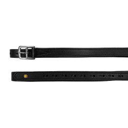 Staffili in cuoio doppio con fibbie curve Equestro Nero