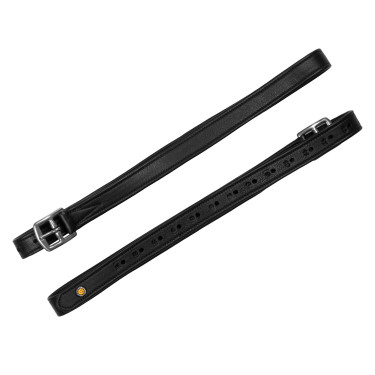 Staffili in cuoio doppio con fibbie curve Equestro Nero