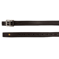 Staffili in cuoio doppio con fibbie curve Equestro Marrone scuro