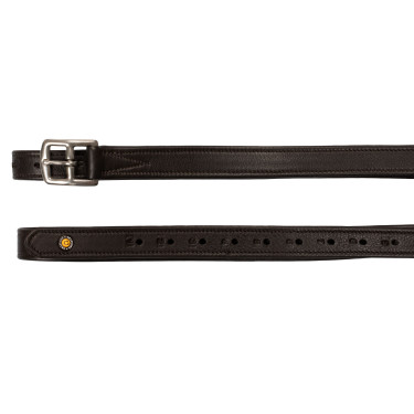 Staffili in cuoio doppio con fibbie curve Equestro Marrone scuro