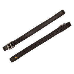 Staffili in cuoio doppio con fibbie curve Equestro Marrone scuro