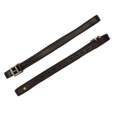 Staffili in cuoio doppio con fibbie curve Equestro Marrone scuro