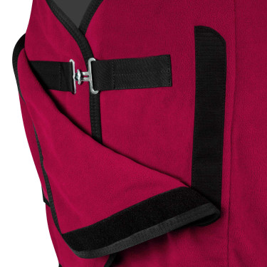 Couverture en polaire avec fermeture frontale à rabat GP Equestro Bordeaux