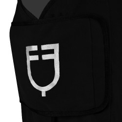 Coperta in pile con chiusura frontale a pattina GP Equestro Nero