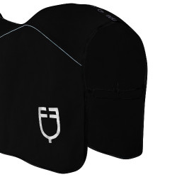 Coperta in pile con chiusura frontale a pattina GP Equestro Nero