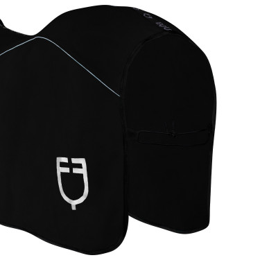 Coperta in pile con chiusura frontale a pattina GP Equestro Nero
