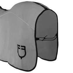 Coperta in pile con chiusura frontale a pattina GP Equestro Grigio