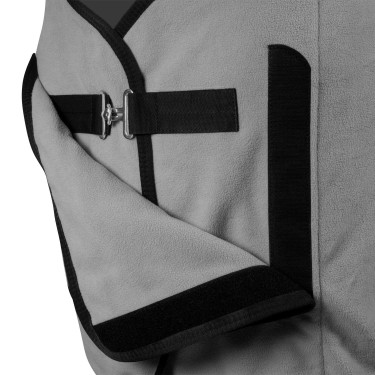 Coperta in pile con chiusura frontale a pattina GP Equestro Grigio