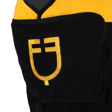 Coperta in pile antipilling bicolore Munster Equestro Nero / giallo