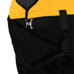 Coperta in pile antipilling bicolore Munster Equestro Nero / giallo